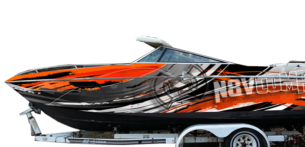boat wraps - design your own custom boat graphics